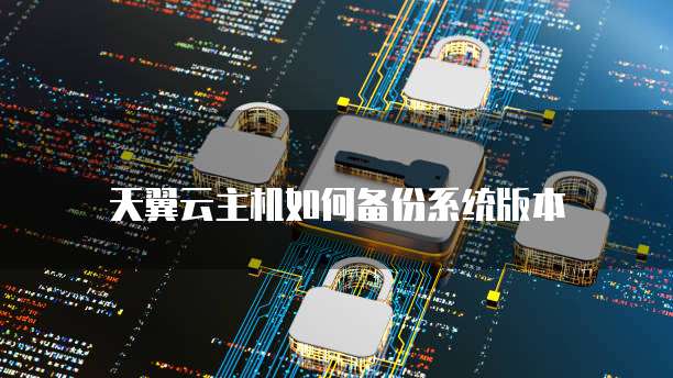 天翼云主机如何备份系统版本