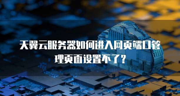 天翼云服务器如何进入网页端口管理页面设置不了?