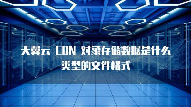 天翼云 CDN 对象存储数据是什么类型的文件格式