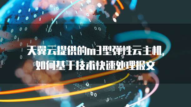 天翼云提供的m3型弹性云主机,如何基于技术快速处理报文