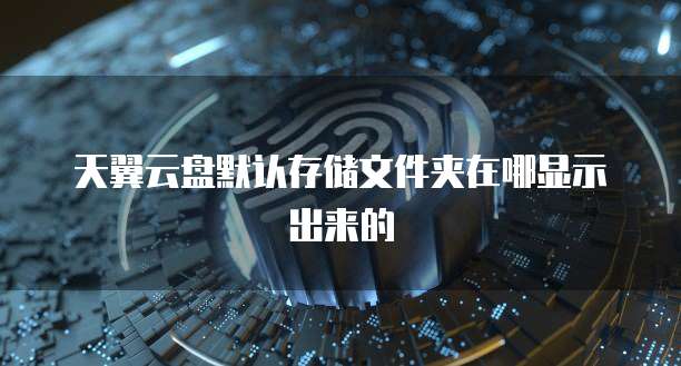天翼云盘默认存储文件夹在哪显示出来的
