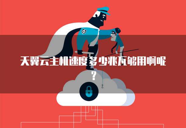 天翼云主机速度多少兆瓦够用啊呢?