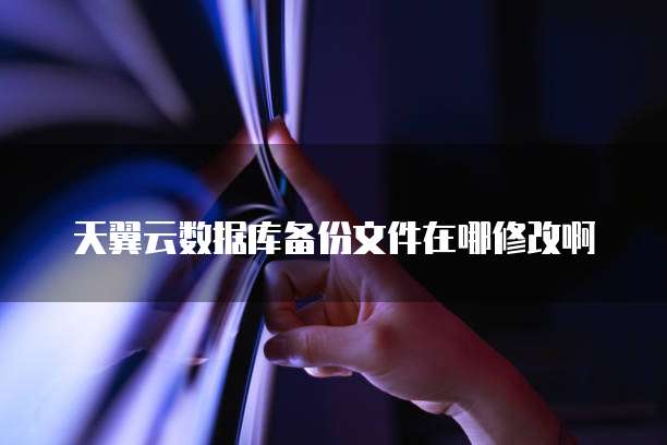 天翼云数据库备份文件在哪修改啊