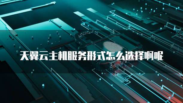 天翼云主机服务形式怎么选择啊呢
