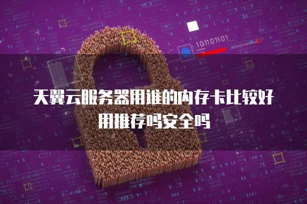 天翼云服务器用谁的内存卡比较好用推荐吗安全吗