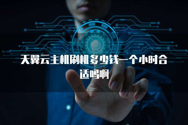 天翼云主机刷机多少钱一个小时合适吗啊