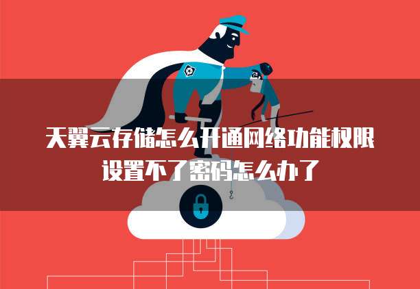 天翼云存储怎么开通网络功能权限设置不了密码怎么办了