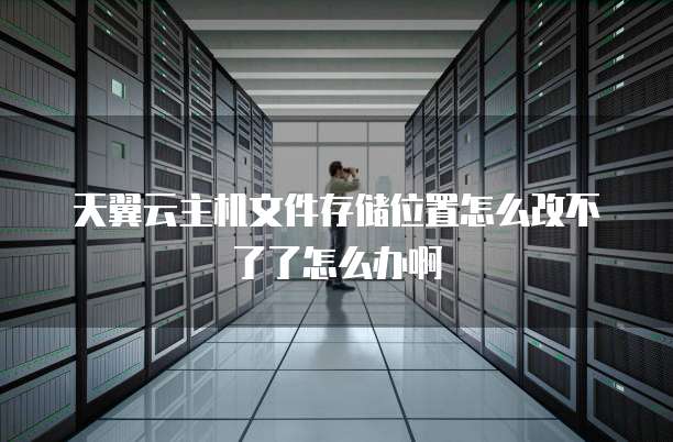 天翼云主机文件存储位置怎么改不了了怎么办啊