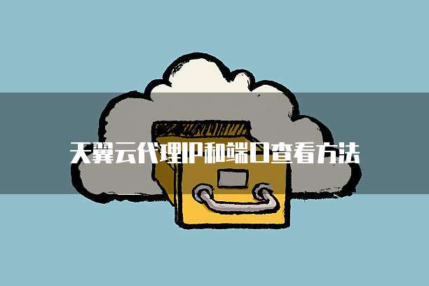 天翼云代理IP和端口查看方法