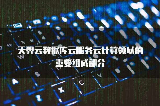 天翼云数据库云服务云计算领域的重要组成部分