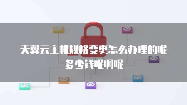 天翼云主机规格变更怎么办理的呢多少钱呢啊呢