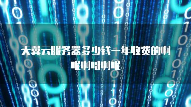 天翼云服务器多少钱一年收费的啊呢啊呀啊呢