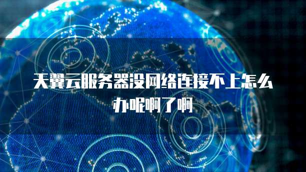 天翼云服务器没网络连接不上怎么办呢啊了啊