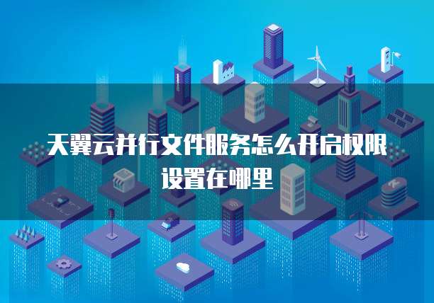 天翼云并行文件服务怎么开启权限设置在哪里