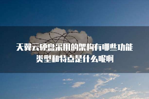 天翼云硬盘采用的架构有哪些功能类型和特点是什么呢啊