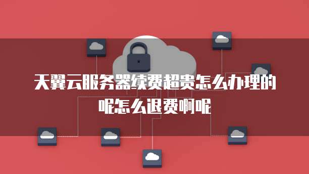 天翼云服务器续费超贵怎么办理的呢怎么退费啊呢