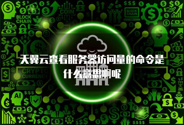 天翼云查看服务器访问量的命令是什么意思啊呢