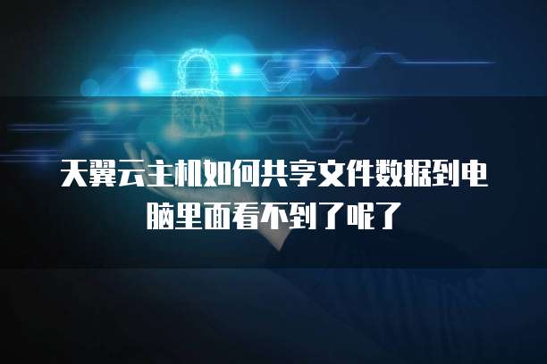 天翼云主机如何共享文件数据到电脑里面看不到了呢了