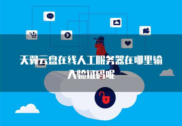 天翼云盘在线人工服务器在哪里输入验证码呢