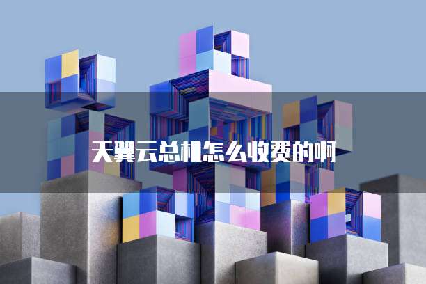 天翼云总机怎么收费的啊