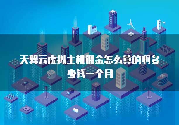天翼云虚拟主机佣金怎么算的啊多少钱一个月
