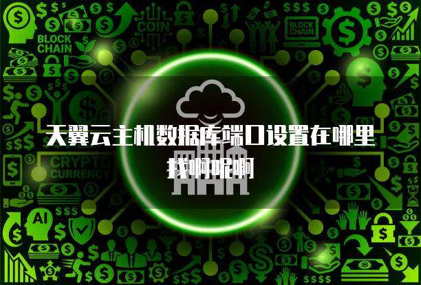 天翼云主机数据库端口设置在哪里找啊呢啊