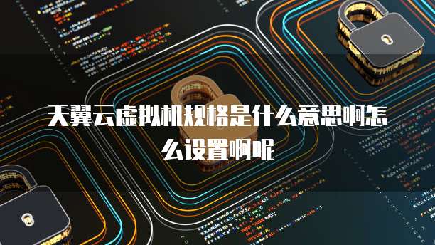天翼云虚拟机规格是什么意思啊怎么设置啊呢