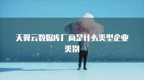 天翼云数据库厂商是什么类型企业类别