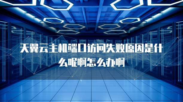 天翼云主机端口访问失败原因是什么呢啊怎么办啊