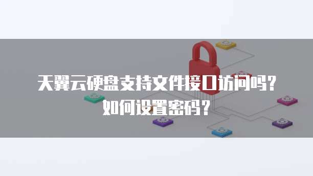 天翼云硬盘支持文件接口访问吗？如何设置密码？