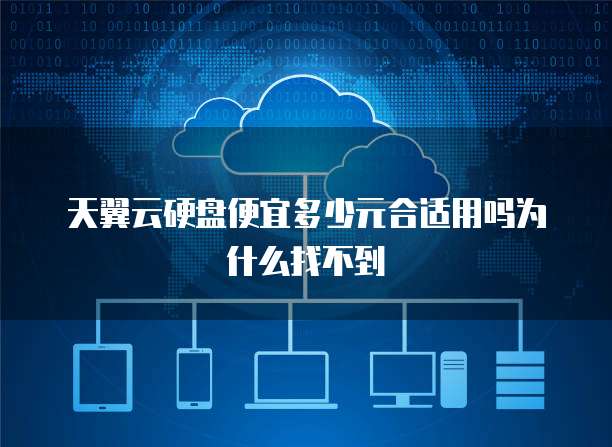 天翼云硬盘便宜多少元合适用吗为什么找不到