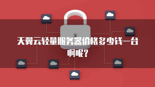 天翼云轻量服务器价格多少钱一台啊呢?