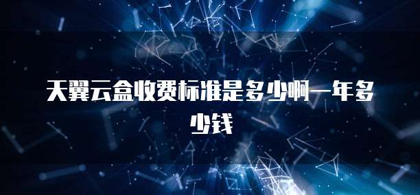 天翼云盒收费标准是多少啊一年多少钱