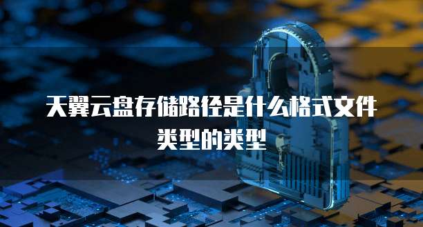 天翼云盘存储路径是什么格式文件类型的类型
