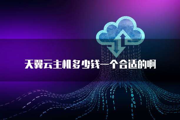 天翼云主机多少钱一个合适的啊