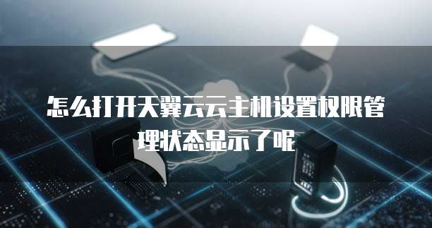 怎么打开天翼云云主机设置权限管理状态显示了呢