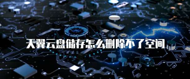 天翼云盘储存怎么删除不了空间