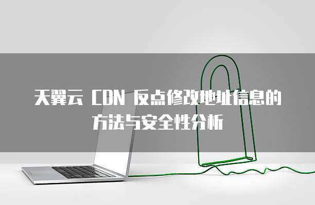 天翼云 CDN 反点修改地址信息的方法与安全性分析