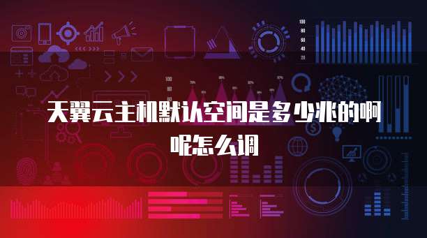 天翼云主机默认空间是多少兆的啊呢怎么调