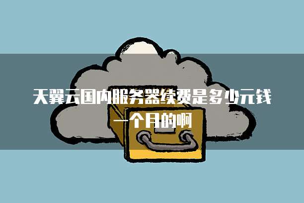 天翼云国内服务器续费是多少元钱一个月的啊