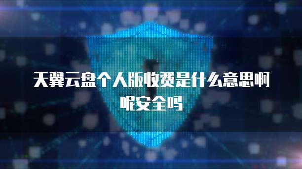 天翼云盘个人版收费是什么意思啊呢安全吗