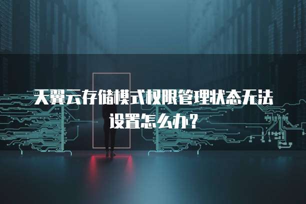 天翼云存储模式权限管理状态无法设置怎么办?