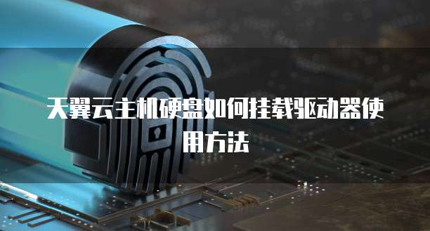 天翼云主机硬盘如何挂载驱动器使用方法