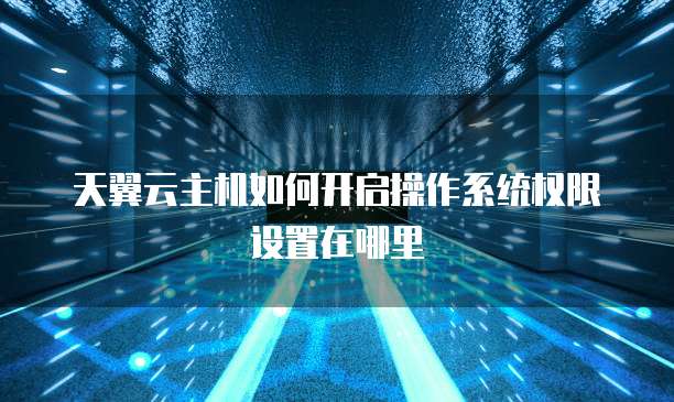 天翼云主机如何开启操作系统权限设置在哪里