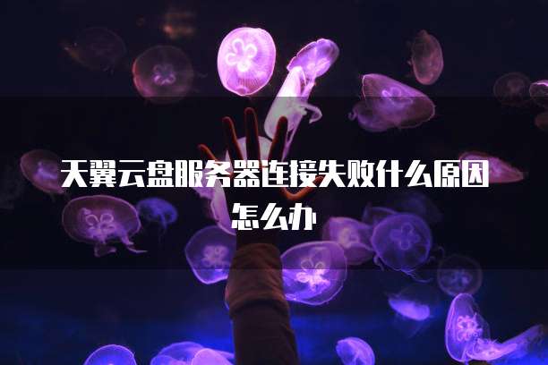 天翼云盘服务器连接失败什么原因怎么办