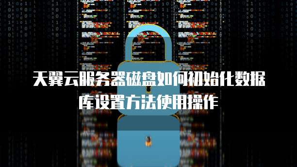 天翼云服务器磁盘如何初始化数据库设置方法使用操作
