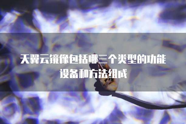 天翼云镜像包括哪三个类型的功能设备和方法组成