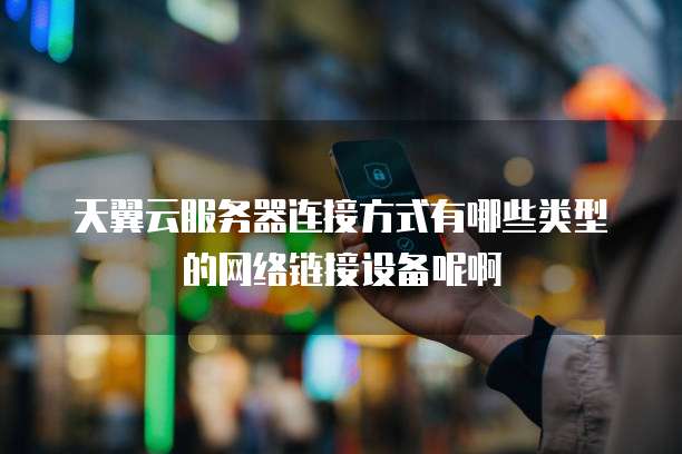 天翼云服务器连接方式有哪些类型的网络链接设备呢啊