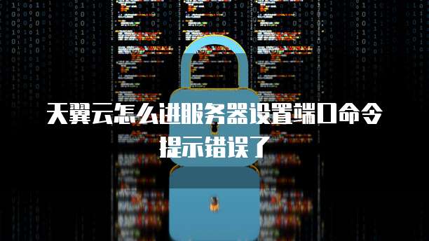 天翼云怎么进服务器设置端口命令提示错误了