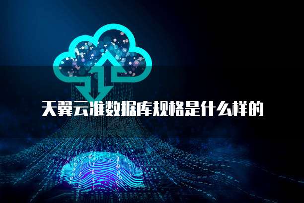 天翼云准数据库规格是什么样的